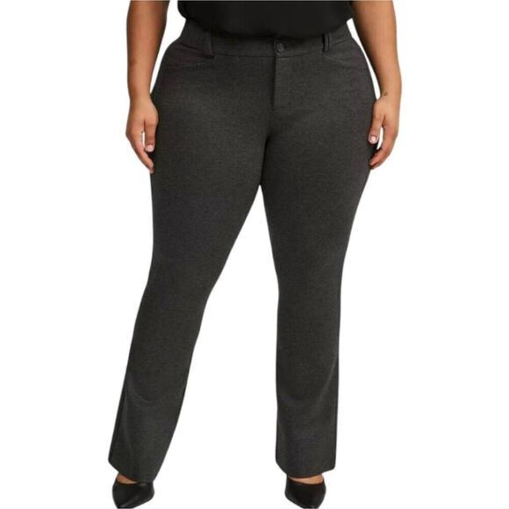 Torrid Studio Women's Gray Ponte Stretch Straight Leg Pants Plus Size 1X